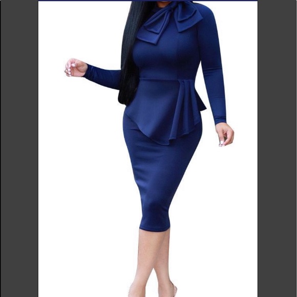Dresses & Skirts - LAST ONE ‼️🔥Blue Peplum Dress *Plus Size*